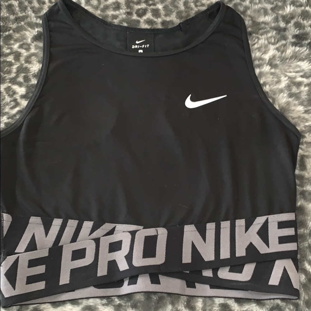 Nike black running top